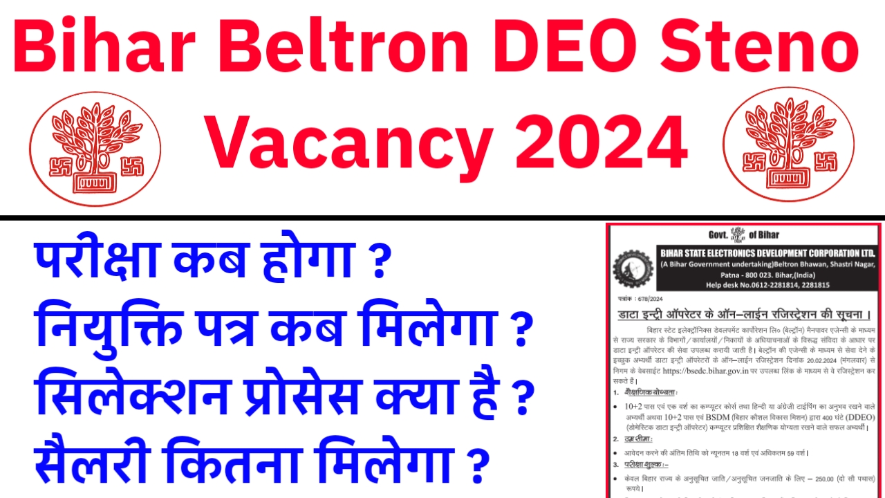 Bihar Beltron DEO Steno